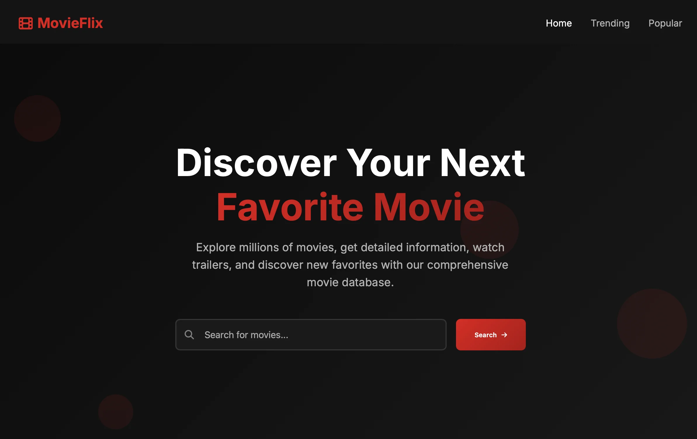OMDB Movie Database Screenshot